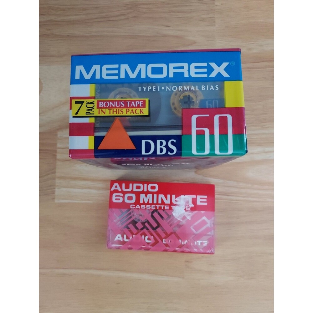 Memorex DBS60 Normal Bias 60-Min Audio Cassette Tapes Sealed NEW Lot of 8